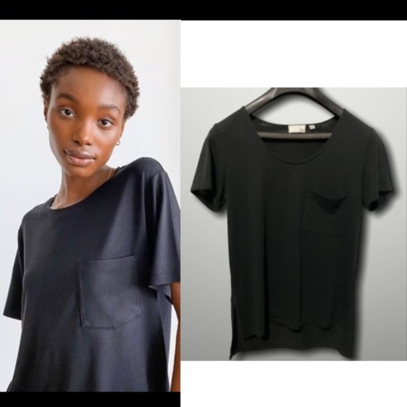 Wilfred Black Pocket Cotton T-shirt